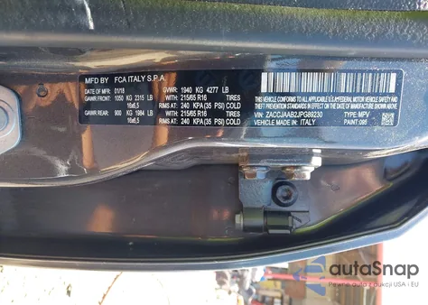 2018 Jeep Renegade Sport Fwd z USA, uszkodzony, nr VIN ZACCJAAB2JPG89230